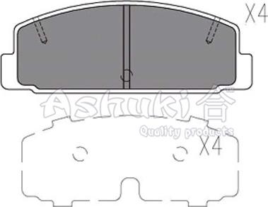 Ashuki M075-06 - Brake Pad Set, disc brake autospares.lv
