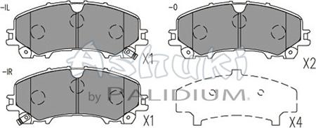 Ashuki N009-99 - Brake Pad Set, disc brake autospares.lv