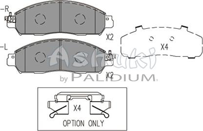 Ashuki N009-98 - Brake Pad Set, disc brake autospares.lv