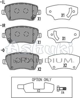 Ashuki N009-97 - Brake Pad Set, disc brake autospares.lv