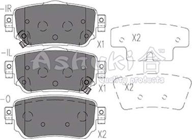 Ashuki N009-86 - Brake Pad Set, disc brake autospares.lv