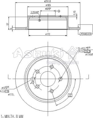 Ashuki N014-29 - Brake Disc autospares.lv