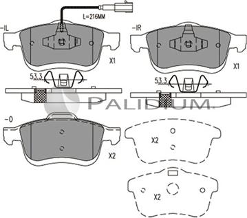 Ashuki P1-1557 - Brake Pad Set, disc brake autospares.lv