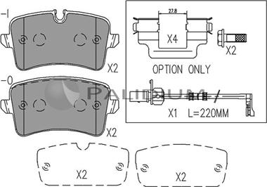 Ashuki P1-1539 - Brake Pad Set, disc brake autospares.lv