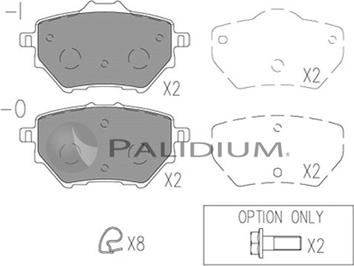 Ashuki P1-1532 - Brake Pad Set, disc brake autospares.lv