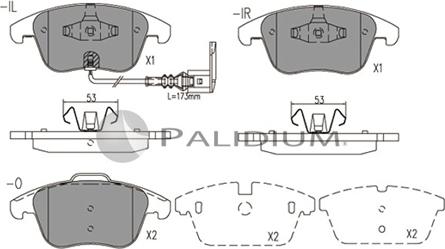 Ashuki P1-1574 - Brake Pad Set, disc brake autospares.lv