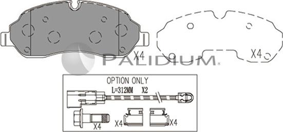 Ashuki P1-1576 - Brake Pad Set, disc brake autospares.lv