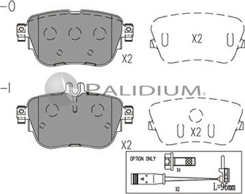 Ashuki P1-1570 - Brake Pad Set, disc brake autospares.lv