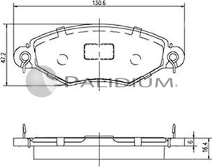 Ashuki P1-1099 - Brake Pad Set, disc brake autospares.lv