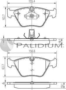 Ashuki P1-1095 - Brake Pad Set, disc brake autospares.lv