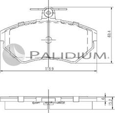 Ashuki P1-1091 - Brake Pad Set, disc brake autospares.lv