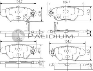 Ashuki P1-1097 - Brake Pad Set, disc brake autospares.lv