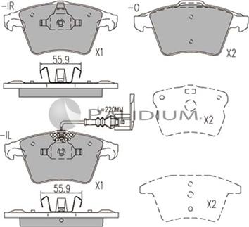 Ashuki P1-1048 - Brake Pad Set, disc brake autospares.lv