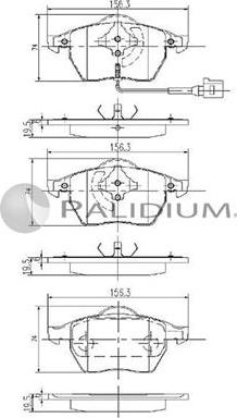 Ashuki P1-1062 - Brake Pad Set, disc brake autospares.lv