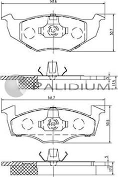 Ashuki P1-1009 - Brake Pad Set, disc brake autospares.lv