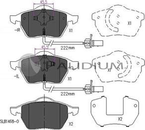 Ashuki P1-1014 - Brake Pad Set, disc brake autospares.lv