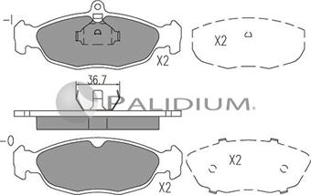 Ashuki P1-1015 - Brake Pad Set, disc brake autospares.lv