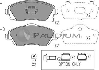 Ashuki P1-1010 - Brake Pad Set, disc brake autospares.lv