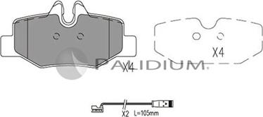 Ashuki P1-1085 - Brake Pad Set, disc brake autospares.lv