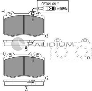 Ashuki P1-1083 - Brake Pad Set, disc brake autospares.lv