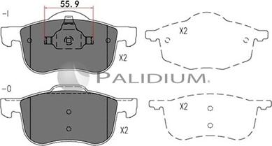 Ashuki P1-1033 - Brake Pad Set, disc brake autospares.lv