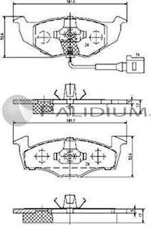 Ashuki P1-1029 - Brake Pad Set, disc brake autospares.lv