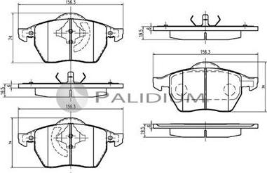 Ashuki P1-1025 - Brake Pad Set, disc brake autospares.lv