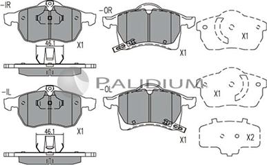 Ashuki P1-1020 - Brake Pad Set, disc brake autospares.lv