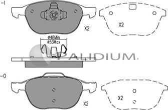 Ashuki P1-1023 - Brake Pad Set, disc brake autospares.lv