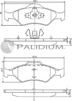 Ashuki P1-1022 - Brake Pad Set, disc brake autospares.lv