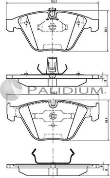 Ashuki P1-1073 - Brake Pad Set, disc brake autospares.lv