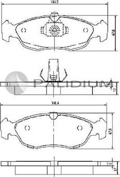 Ashuki P1-1194 - Brake Pad Set, disc brake autospares.lv