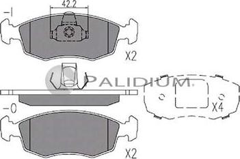 Ashuki P1-1198 - Brake Pad Set, disc brake autospares.lv