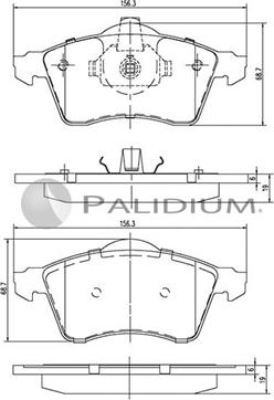 Ashuki P1-1197 - Brake Pad Set, disc brake autospares.lv