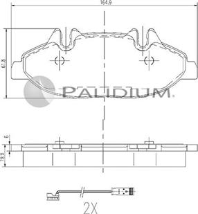 Ashuki P1-1141 - Brake Pad Set, disc brake autospares.lv