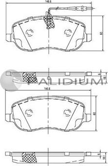 Ashuki P1-1166 - Brake Pad Set, disc brake autospares.lv