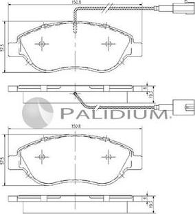 Ashuki P1-1162 - Brake Pad Set, disc brake autospares.lv