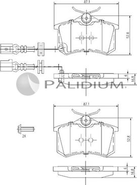 Ashuki P1-1101 - Brake Pad Set, disc brake autospares.lv