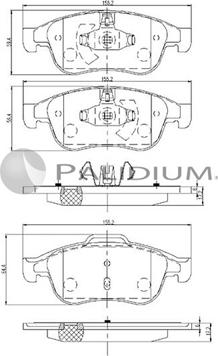 Ashuki P1-1115 - Brake Pad Set, disc brake autospares.lv