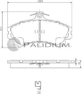 Ashuki P1-1116 - Brake Pad Set, disc brake autospares.lv