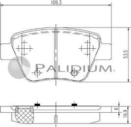 Ashuki P1-1185 - Brake Pad Set, disc brake autospares.lv