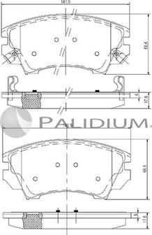 Ashuki P1-1181 - Brake Pad Set, disc brake autospares.lv