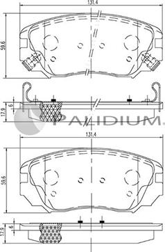 Ashuki P1-1182 - Brake Pad Set, disc brake autospares.lv