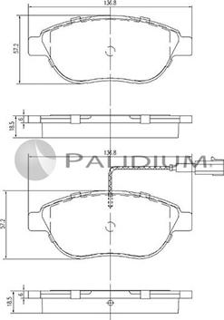 Ashuki P1-1130 - Brake Pad Set, disc brake autospares.lv