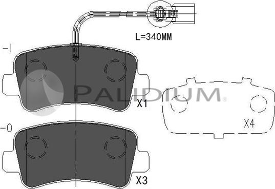 Ashuki P1-1132 - Brake Pad Set, disc brake autospares.lv