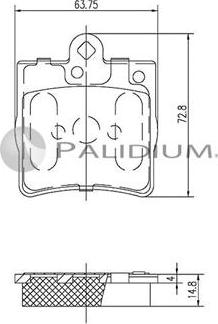 Ashuki P1-1123 - Brake Pad Set, disc brake autospares.lv