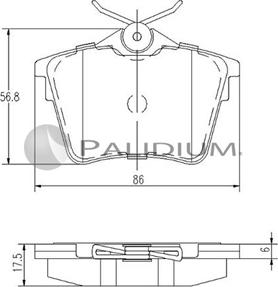 Ashuki P1-1175 - Brake Pad Set, disc brake autospares.lv