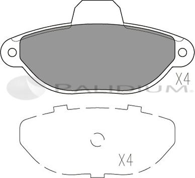 Ashuki P1-1170 - Brake Pad Set, disc brake autospares.lv