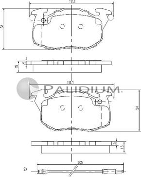 Ashuki P1-1173 - Brake Pad Set, disc brake autospares.lv