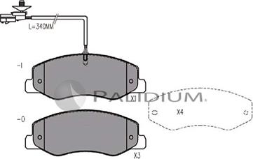 Ashuki P1-1349 - Brake Pad Set, disc brake autospares.lv